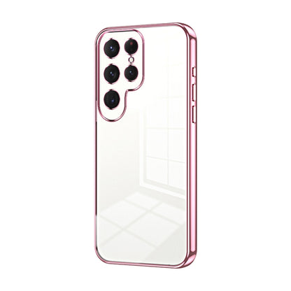 Transparent Plating Fine Hole Phone Case, For Samsung Galaxy S25 5G, For Samsung Galaxy S25+ 5G, For Samsung Galaxy S25 Ultra 5G