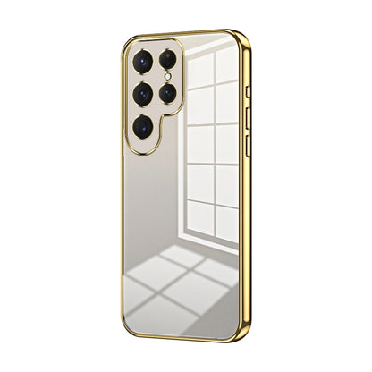 Transparent Plating Fine Hole Phone Case, For Samsung Galaxy S25 5G, For Samsung Galaxy S25+ 5G, For Samsung Galaxy S25 Ultra 5G