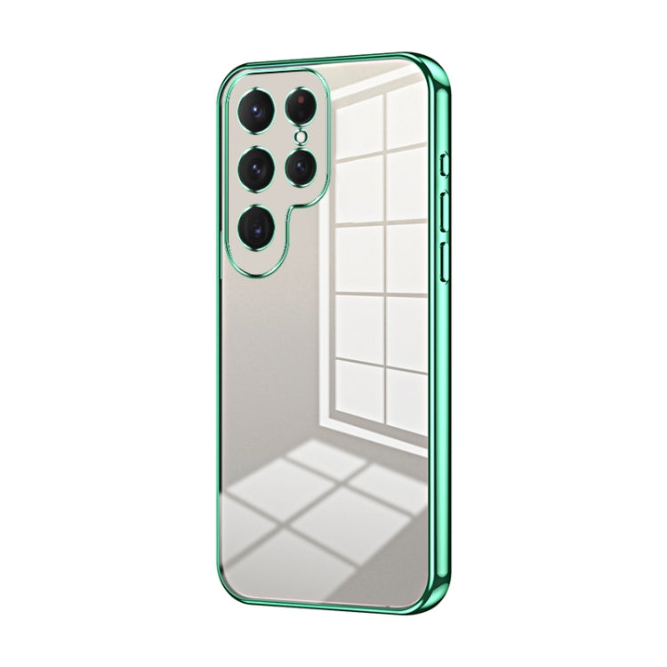 Transparent Plating Fine Hole Phone Case, For Samsung Galaxy S25 5G, For Samsung Galaxy S25+ 5G, For Samsung Galaxy S25 Ultra 5G