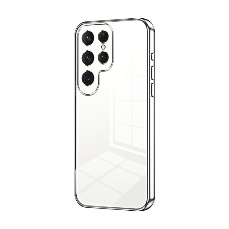 Transparent Plating Fine Hole Phone Case, For Samsung Galaxy S25 5G, For Samsung Galaxy S25+ 5G, For Samsung Galaxy S25 Ultra 5G