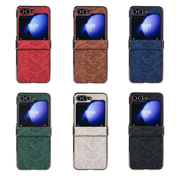 Three Parts Cloud Dragon Pattern Fold Phone Case, For Samsung Galaxy Z Flip6 / Flip7 FE