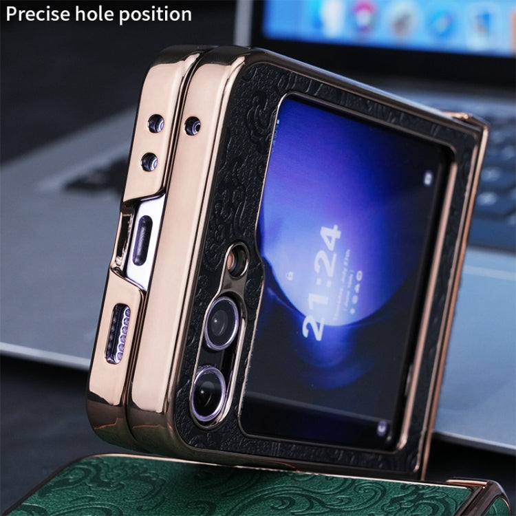 Three Parts Cloud Dragon Pattern Fold Phone Case, For Samsung Galaxy Z Flip6 / Flip7 FE