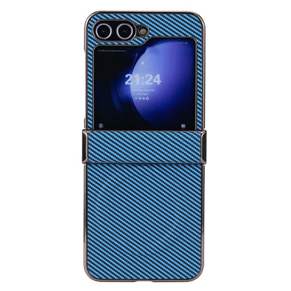 Three Parts Plating Frame MagSafe Carbon Fiber Fold Phone Case, For Samsung Galaxy Z Flip6 / Flip7 FE