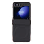 Three Parts Plating Frame MagSafe Carbon Fiber Fold Phone Case, For Samsung Galaxy Z Flip6 / Flip7 FE