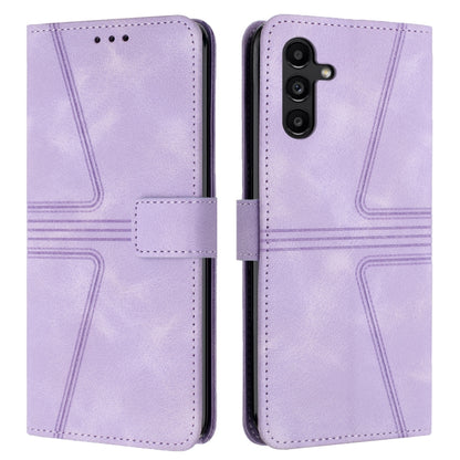 Triangle Solid Color Leather Phone Case, For Samsung Galaxy S25 5G, For Samsung Galaxy S25+5G, For Samsung Galaxy S25 Ultra 5G