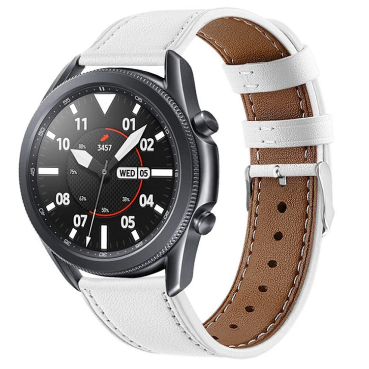 For Galaxy Watch 3 45mm Leather Replacement Strap Watchband