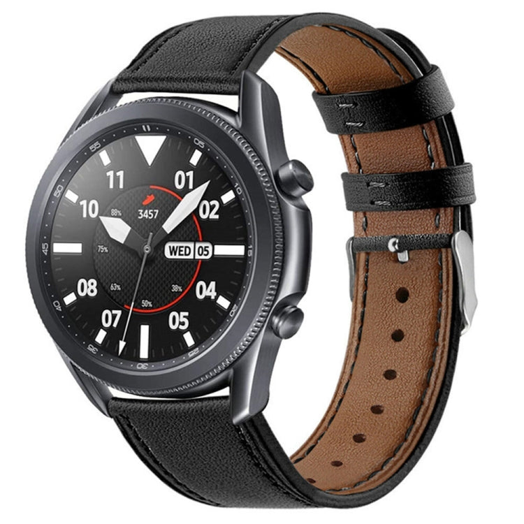 For Galaxy Watch 3 45mm Leather Replacement Strap Watchband