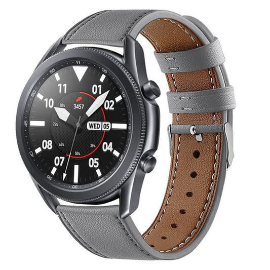 For Galaxy Watch 3 45mm Leather Replacement Strap Watchband