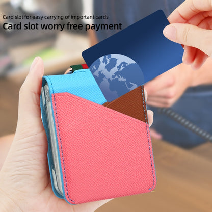 VIETAO Metal Ring Card Slot PU Phone Case, For Samsung Galaxy Z Flip6 / Flip7 FE, For Samsung Galaxy Z Flip5