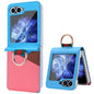 VIETAO Metal Ring Card Slot PU Phone Case, For Samsung Galaxy Z Flip6 / Flip7 FE, For Samsung Galaxy Z Flip5