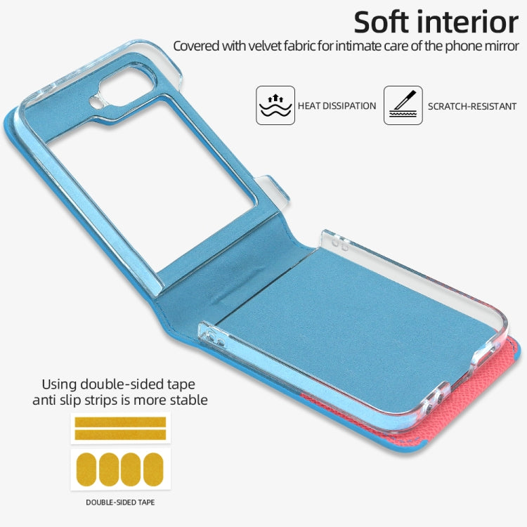 VIETAO Metal Ring Card Slot PU Phone Case, For Samsung Galaxy Z Flip6 / Flip7 FE, For Samsung Galaxy Z Flip5