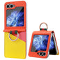 VIETAO Metal Ring Card Slot PU Phone Case, For Samsung Galaxy Z Flip6 / Flip7 FE, For Samsung Galaxy Z Flip5