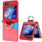 VIETAO Metal Ring Card Slot PU Phone Case, For Samsung Galaxy Z Flip6 / Flip7 FE, For Samsung Galaxy Z Flip5