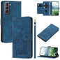 Tulips Embossed Leather Phone Case with Lanyard, For Samsung Galaxy S21 FE 5G, For Samsung Galaxy S21 5G, For Samsung Galaxy S21+ 5G, For Samsung Galaxy S21 Ultra 5G