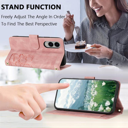 Tulips Embossed Leather Phone Case with Lanyard, For Samsung Galaxy S25 Edge 5G, For Samsung Galaxy S25 5G, For Samsung Galaxy S25+ 5G, For Samsung Galaxy S25 Ultra 5G