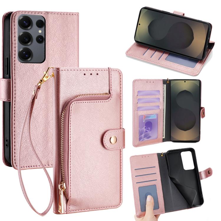 Zipper Bag Leather Phone Case, For Samsung Galaxy S25 5G, For Samsung Galaxy S25+ 5G, For Samsung Galaxy S25 Ultra 5G