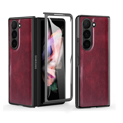 VIETAO Crazy Horse Texture PU Phone Case, For Samsung Galaxy Z Flip6 / Flip7 FE, For Samsung Galaxy Z Fold6, For Samsung Galaxy Z Fold5, For Samsung Galaxy Z Flip5