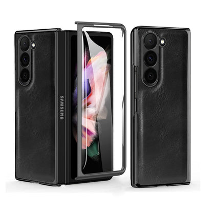 VIETAO Crazy Horse Texture PU Phone Case, For Samsung Galaxy Z Flip6 / Flip7 FE, For Samsung Galaxy Z Fold6, For Samsung Galaxy Z Fold5, For Samsung Galaxy Z Flip5