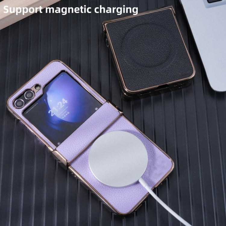 Three Parts MagSafe Litchi Texture Fold Phone Case, For Samsung Galaxy Z Flip6 / Flip7 FE, For Samsung Galaxy Z Fold6, For Samsung Galaxy Z Fold5, For Samsung Galaxy Z Flip5