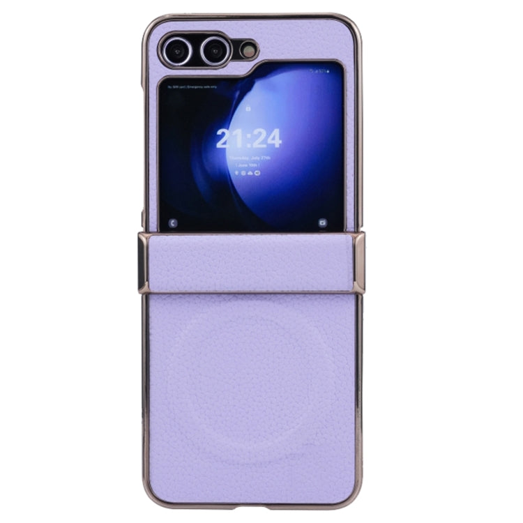 Three Parts MagSafe Litchi Texture Fold Phone Case, For Samsung Galaxy Z Flip6 / Flip7 FE, For Samsung Galaxy Z Fold6, For Samsung Galaxy Z Fold5, For Samsung Galaxy Z Flip5