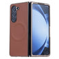 Three Parts MagSafe Litchi Texture Fold Phone Case, For Samsung Galaxy Z Flip6 / Flip7 FE, For Samsung Galaxy Z Fold6, For Samsung Galaxy Z Fold5, For Samsung Galaxy Z Flip5