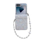 Three Parts Pearlescent Shell Texture Phone Case with Bracelet, For Samsung Galaxy Z Flip6 / Flip7 FE, For Samsung Galaxy Z Flip5