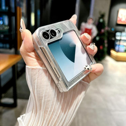 Transparent Edge PC Folding Phone Case, For Samsung Galaxy Z Flip6 / Flip7 FE, For Samsung Galaxy Z Flip5 5G, For Samsung Galaxy Z Flip4 5G