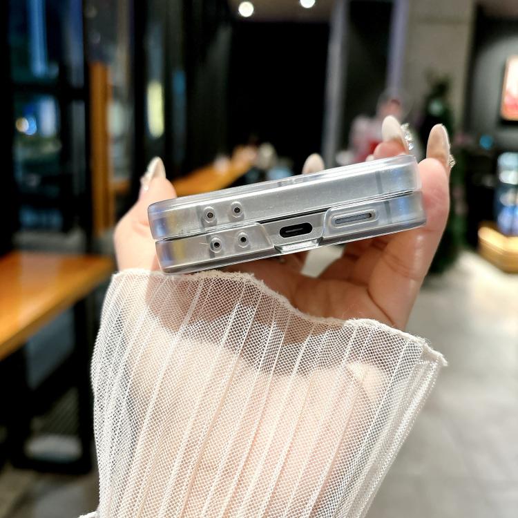Transparent Edge PC Folding Phone Case, For Samsung Galaxy Z Flip6 / Flip7 FE, For Samsung Galaxy Z Flip5 5G, For Samsung Galaxy Z Flip4 5G