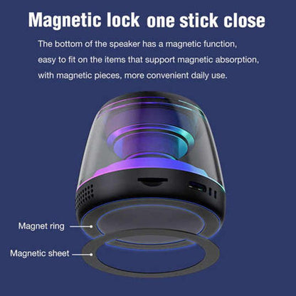 M2 Portable RGB Light Smart Bluetooth Speaker Magnetic Speaker Phone Holder, M2(Black), M2(White)