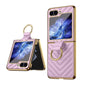 VIETAO Dream Series Metal Ring Leather Phone Case, For Samsung Galaxy Z Flip6 / Flip7 FE, For Samsung Galaxy Z Flip5