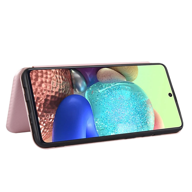 Carbon Fiber Texture Magnetic Horizontal Flip TPU + PC + PU Leather Case with Rope & Card Slot, For Samsung Galaxy A71 5G, For Samsung Galaxy A71, For Samsung Galaxy A90 5G, For Samsung Galaxy A91 / M80s / S10 Lite, For Samsung Galaxy M11��������������...