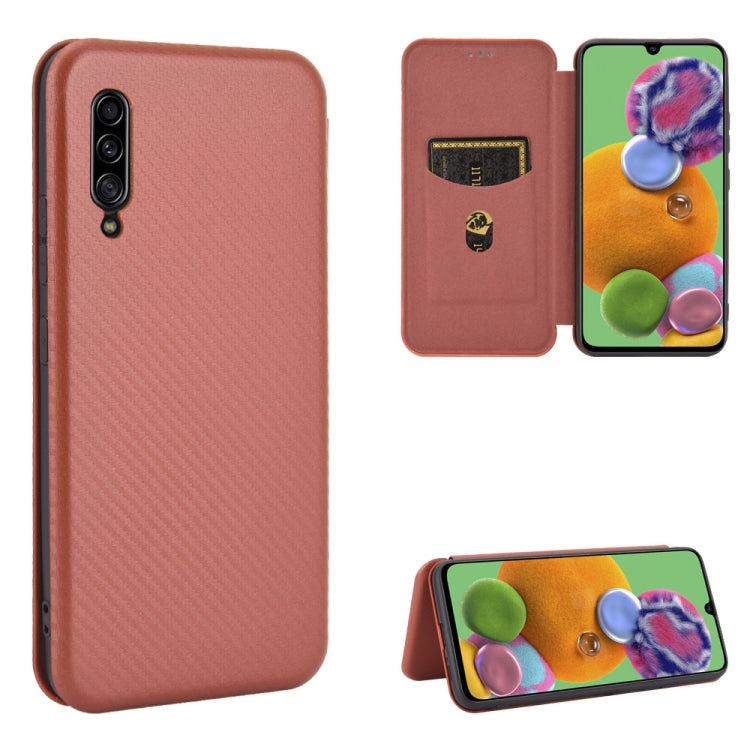 Carbon Fiber Texture Magnetic Horizontal Flip TPU + PC + PU Leather Case with Rope & Card Slot, For Samsung Galaxy A71 5G, For Samsung Galaxy A71, For Samsung Galaxy A90 5G, For Samsung Galaxy A91 / M80s / S10 Lite, For Samsung Galaxy M11��������������...