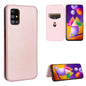 Carbon Fiber Texture Magnetic Horizontal Flip TPU + PC + PU Leather Case with Rope & Card Slot, For Samsung Galaxy A71 5G, For Samsung Galaxy A71, For Samsung Galaxy A90 5G, For Samsung Galaxy A91 / M80s / S10 Lite, For Samsung Galaxy M11��������������...
