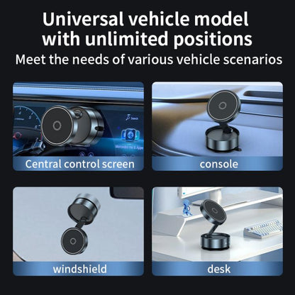 Q12 Foldable Vacuum MagSafe Magnetic Suction Cup Phone Holder, Q12(Black)