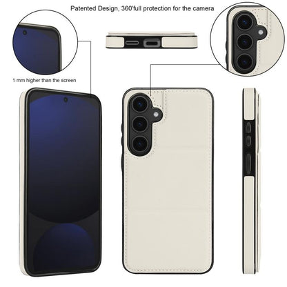Tri-fold Holder Leather Phone Case with Card Slot, For Samsung Galaxy S25 5G, For Samsung Galaxy S25+ 5G, For Samsung Galaxy S25 Ultra 5G, For Samsung Galaxy S24 FE 5G