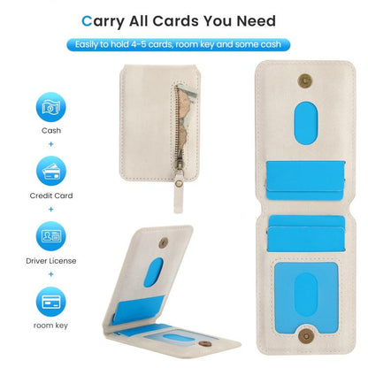 Zipper Wallet Split MagSafe Leather Back Phone Case