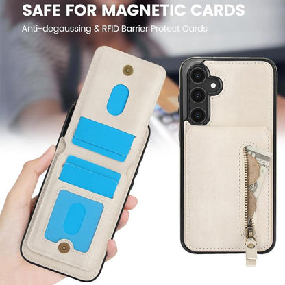 Zipper Wallet Split MagSafe Leather Back Phone Case