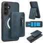 Zipper Wallet Split MagSafe Leather Back Phone Case