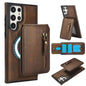 Zipper Wallet Split MagSafe Leather Back Phone Case