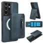 Zipper Wallet Split MagSafe Leather Back Phone Case