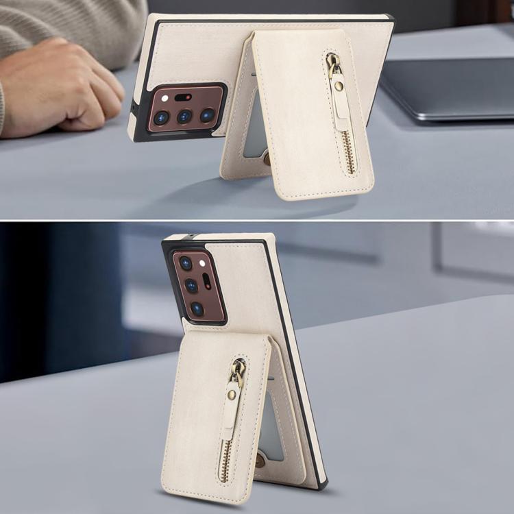 Zipper Wallet Split MagSafe Leather Back Phone Case