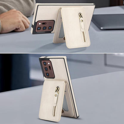 Zipper Wallet Split MagSafe Leather Back Phone Case