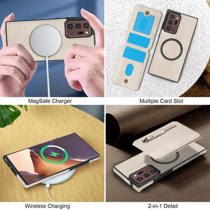 Zipper Wallet Split MagSafe Leather Back Phone Case