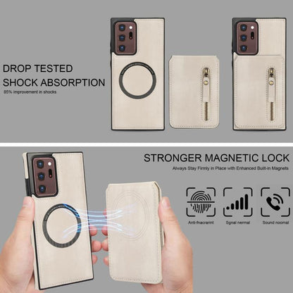 Zipper Wallet Split MagSafe Leather Back Phone Case