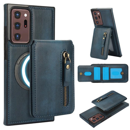 Zipper Wallet Split MagSafe Leather Back Phone Case