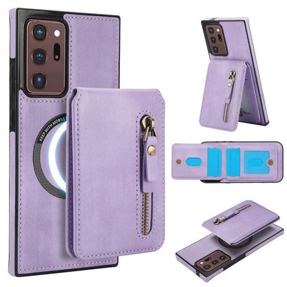 Zipper Wallet Split MagSafe Leather Back Phone Case