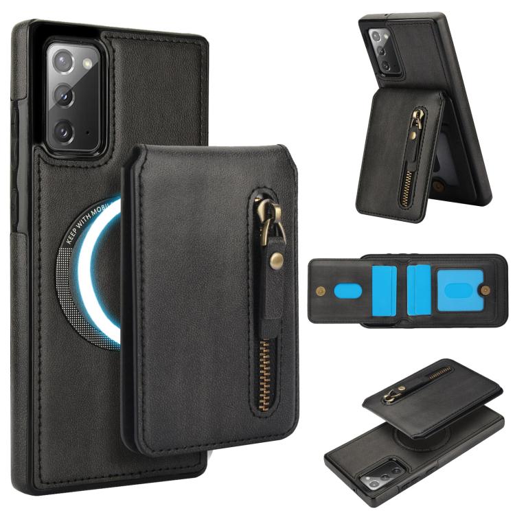 Zipper Wallet Split MagSafe Leather Back Phone Case