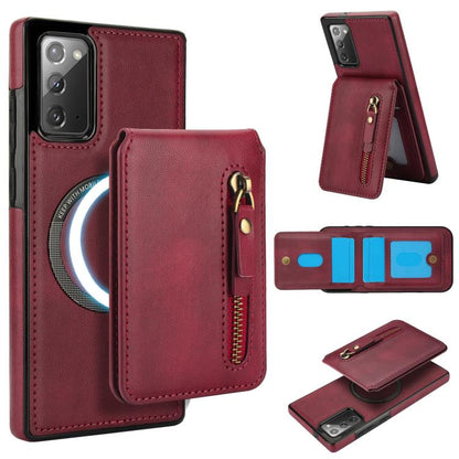 Zipper Wallet Split MagSafe Leather Back Phone Case