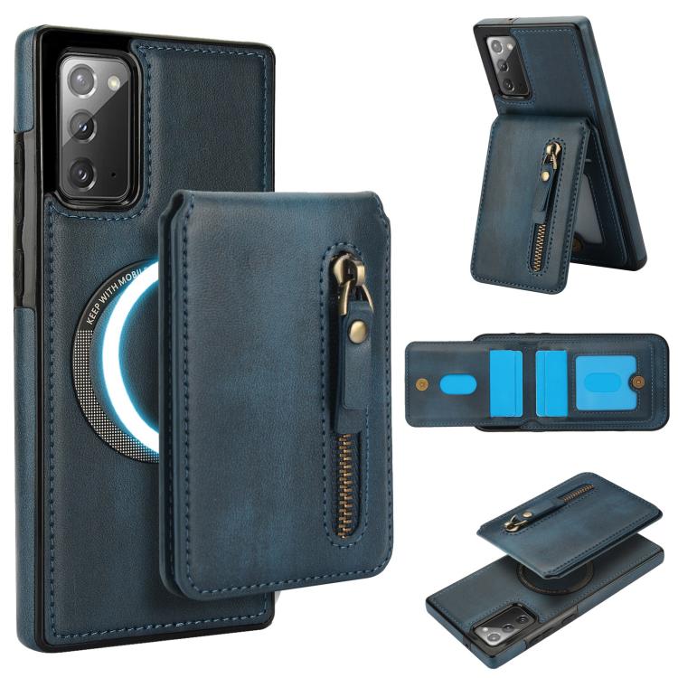 Zipper Wallet Split MagSafe Leather Back Phone Case