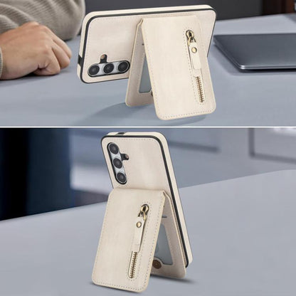 Zipper Wallet Split MagSafe Leather Back Phone Case